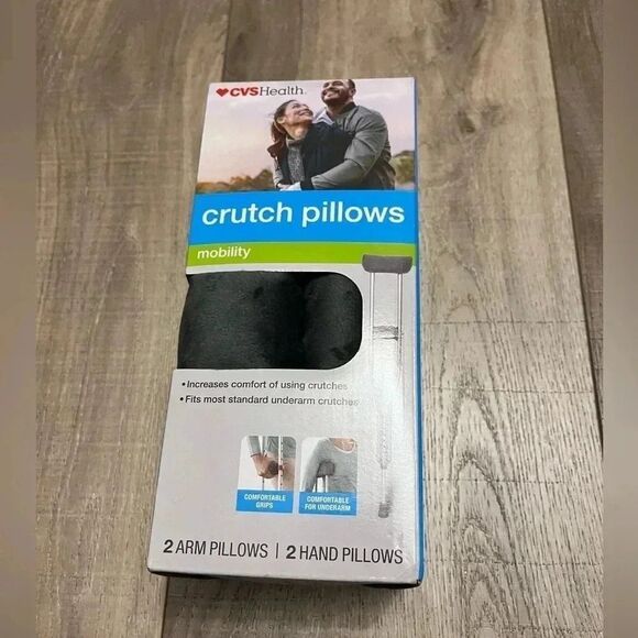 CVS Crutch Accessory Kit Gray Includes Cushions, Hand Grips & Tips - Picture 1 of 2